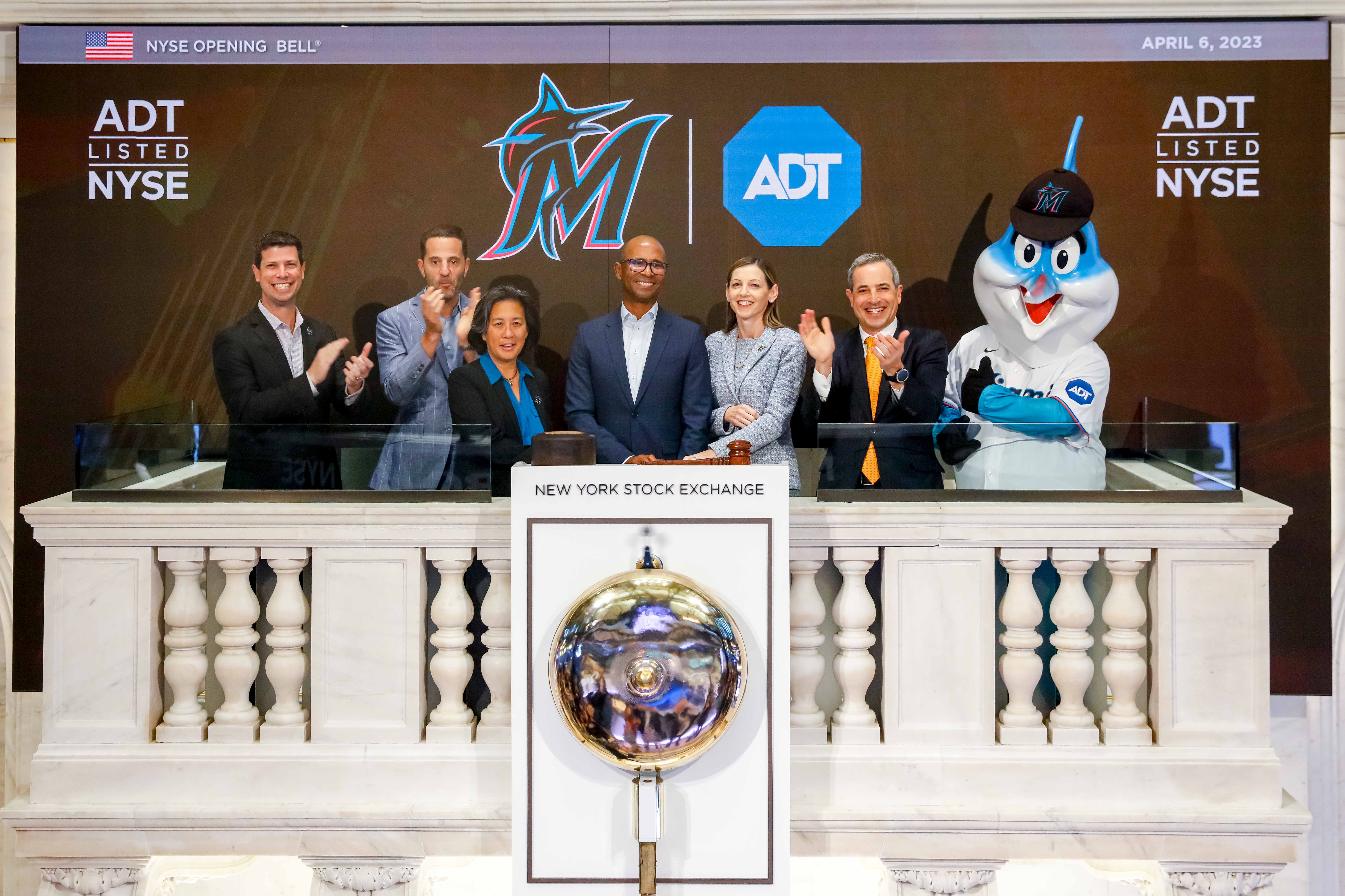 Marlins, ADT ring New York Stock Exchange opening bell - ADT